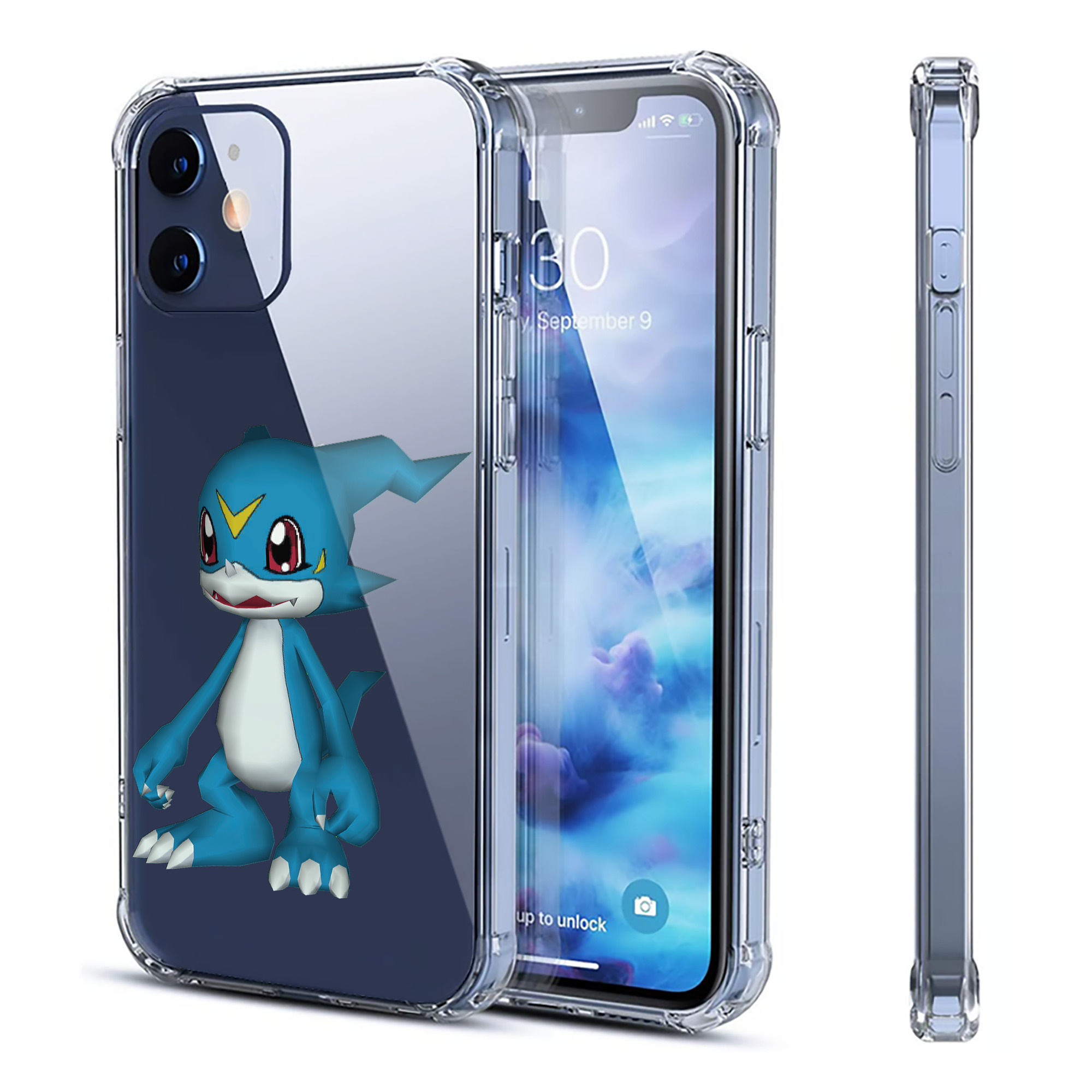 （画像用） Digimon デジタルモンスター/デジモン 【iPhone 12シリーズ対応】透明スマホケース（クリアソフトケース）